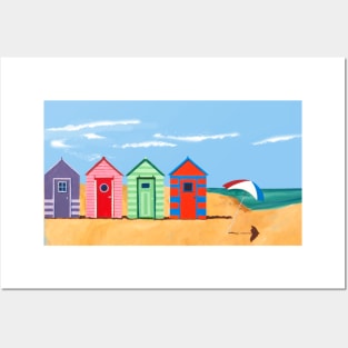 Beach Huts Posters and Art